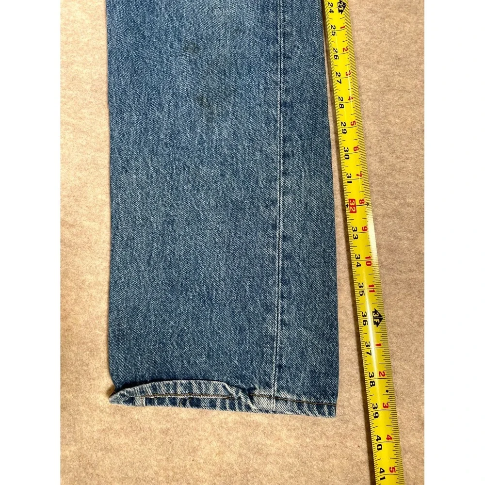 Levi's 501 Straight‎ Jeans Mens 33x30 Blue Denim Cotton Mid Rise Street Wear